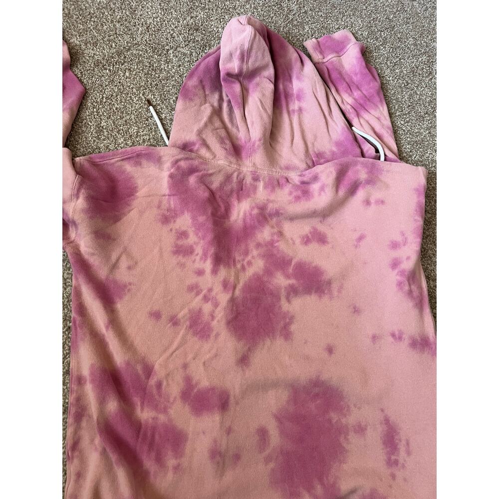 Volcom Tie Dye Lounge Set Pink Purple Zip Up Hoodie Medium Shorts Large 2 Piece - Picture 9 of 10